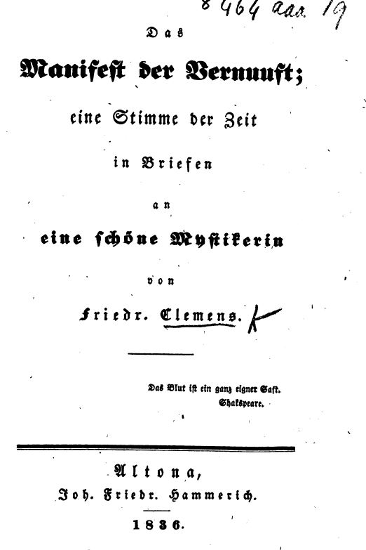Titelblatt Manifest